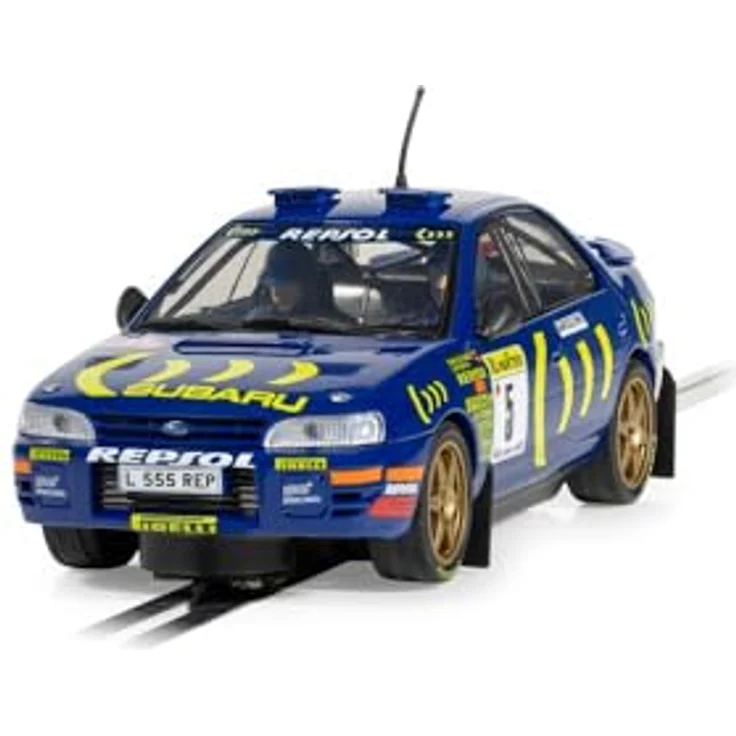 Scalextric C4555 1:32 Subaru Impreza WRC C. Sainz 1995 HD Slotcar - Rennbahnauto, Fahrerfigur inklusive – Bild 3