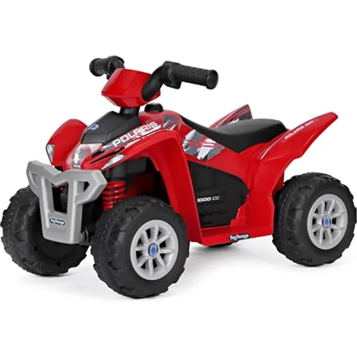 Peg Perego PEG Polaris Mini Quad, elektrisches Kinderfahrzeug für Kinder ab 1 Jahr, 6-V-Akku, 90 Minuten Reichweite, 2,7 km/h, mit Licht- und Soundeffekten