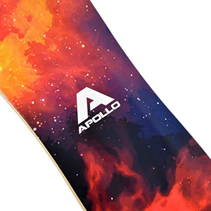 Apollo Longboard Redshift 40" LED Wheels, ABEC 9 Kugellager, Drop Through Freeride Cruiser Board - Rot – Bild 4