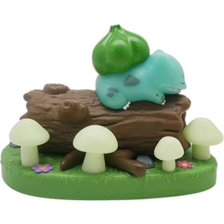 Teknofun Pokemon Bulbasaur LED-Lampe, dekorative Nachttischlampe in schlafender Pose aus langlebigem Kunststoff – Bild 1