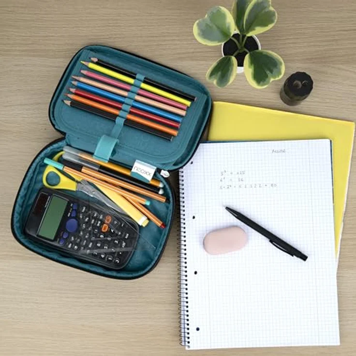 neoxx Schreibgeräteetui Schlamperbox Dunk Splash Black, mit recyceltem Innenfutter aus PET-Flaschen, ideal für Schule und Kreative – Bild 6