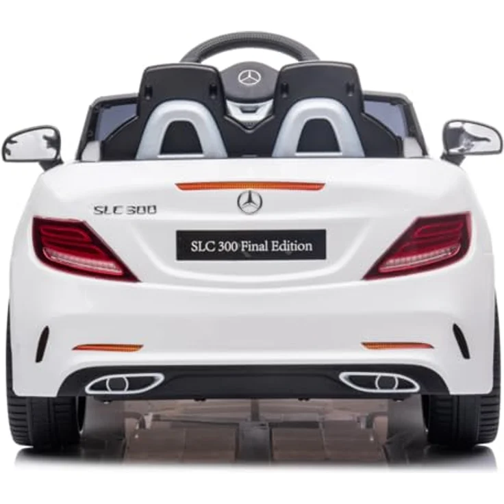 sun baby Mercedes Kinder Elektroauto, Elektro Kinderauto für 3-Jährige, 2x30W Motorleistung, Lenkrad mit Sound, Sicherheitsgurte (Weiß) – Bild 5
