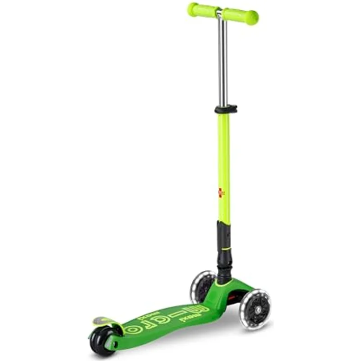 Micro Maxi Micro Deluxe Foldable Neon Miniscooter mit LED-Rädern, klappbar, leuchtend – Bild 4