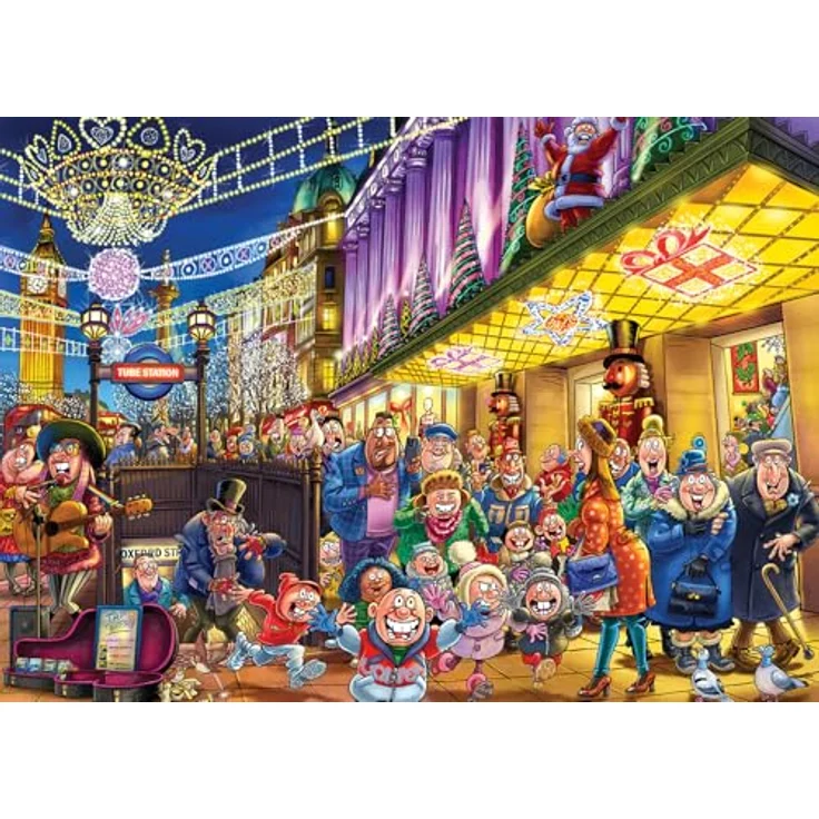 Jumbo Wasgij Christmas 20 - Die Geister der Weihnacht! - 2x1000 Teile Puzzle, klassisches Motiv – Bild 3