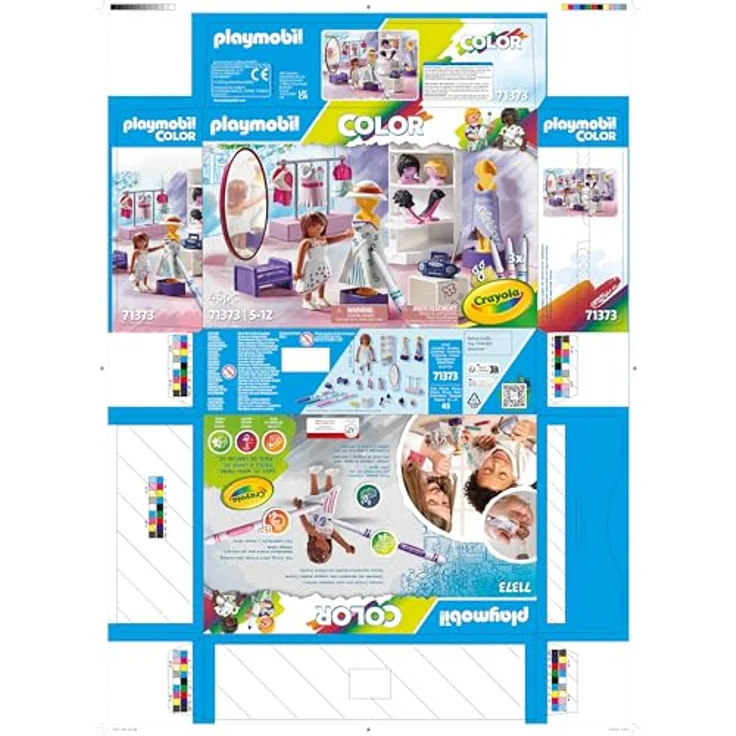 Playmobil Fashion - PLAYMOBIL Color: Fashion Design Set mit wieder abwaschbaren Stiften und vier Wechselperücken, weiß – Bild 8