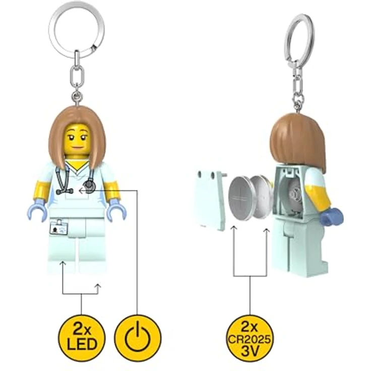 Lego LGL-KE156 Krankenschwester Schlüsselanhänger mit Taschenlampe – Bild 7