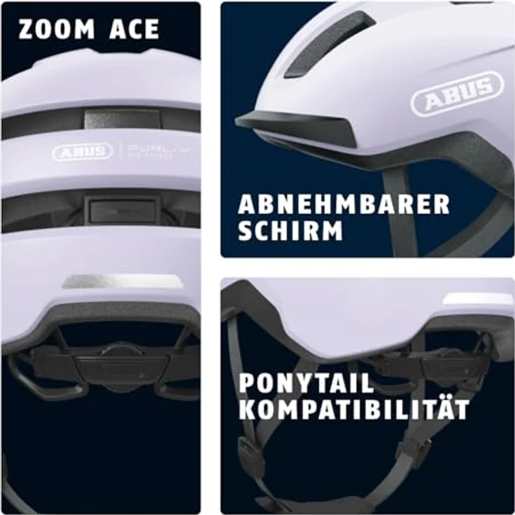 ABUS Fahrradhelm Purl-Y – NTA-zertifizierter Schutzhelm für E-Bike und S-Pedelec – Lavendel (Light Lavender), Größe L – Bild 3