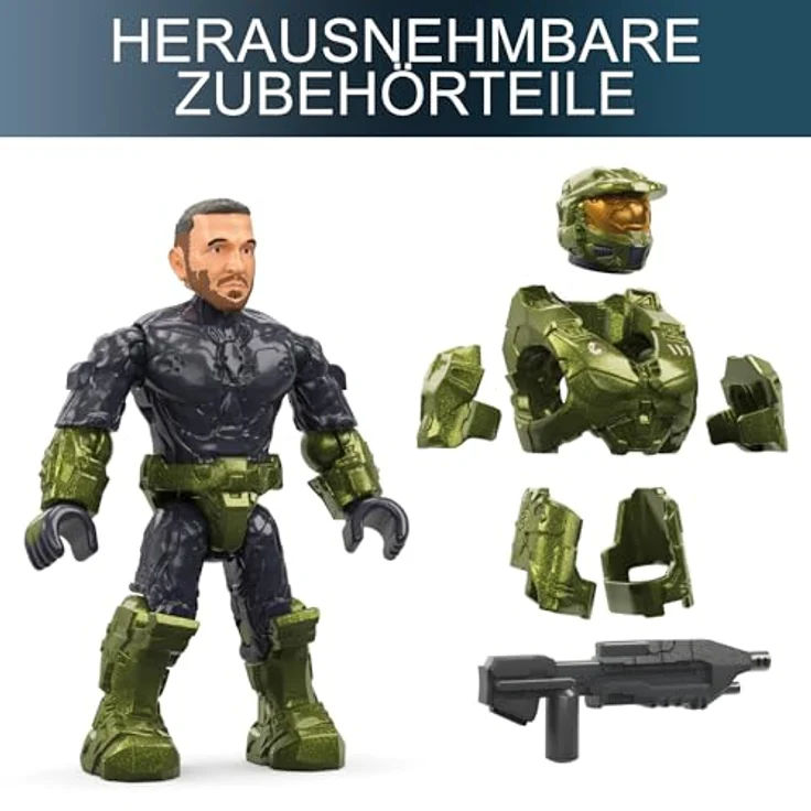 MEGA Halo Flotteneinsatzkommando Warthog, Bauset mit aktivem Federungssystem und 5 beweglichen Sammelfiguren, 469 Teile, ab 13 Jahren, HNC57 – Bild 3