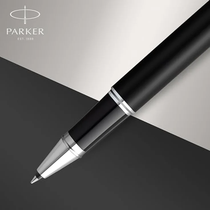 Parker Pen IM Matte Black CT, Tintenroller mit glatter Rollerball-Spitze, schwarz – Bild 4
