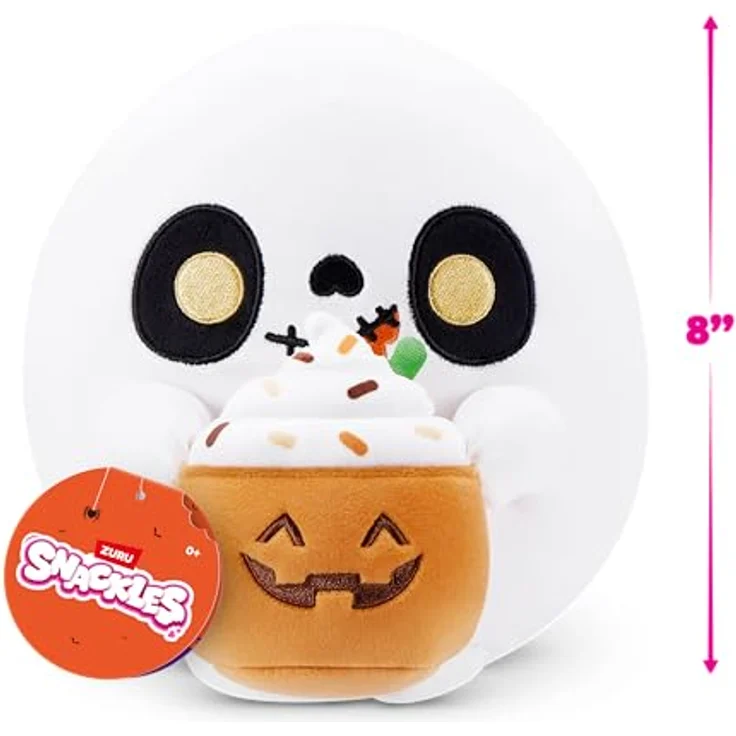 Snackles Halloween Serie 1, 20 cm Plüschspielzeug (Raven) von ZURU, mit Snack-Accessoire und Ghost with Pumpkin Drink – Bild 4