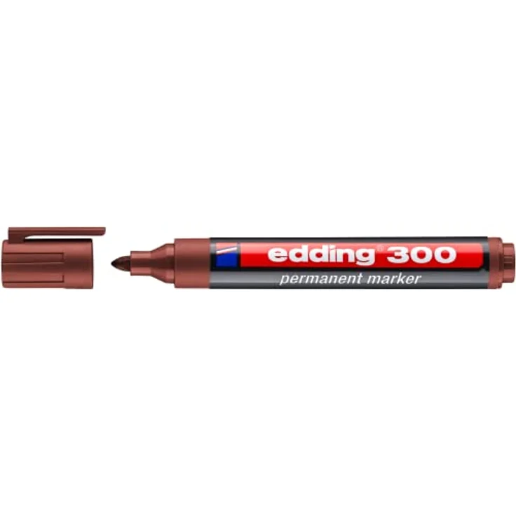 edding 300 Permanentmarker -10 Farben - 10 Stifte - Rundspitze 1,5-3 mm - wasserfest, schnell-trocknend - wischfest - für Karton, Kunststoff, Glas, Holz, Metall, Glas – Bild 4