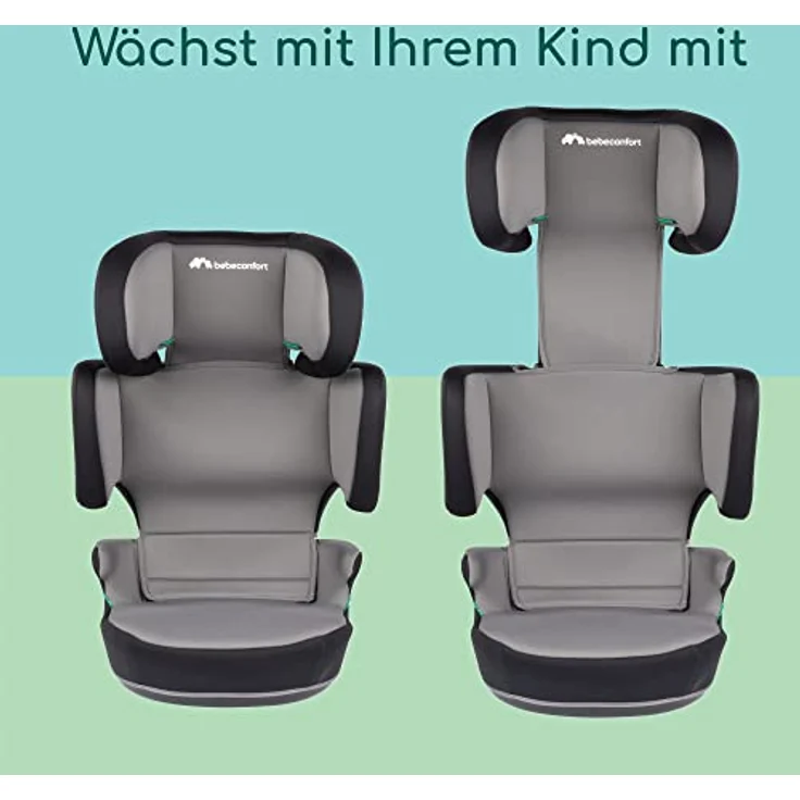 Bebeconfort Road Fix i-Size Sitzerhöhung, ISOFIX-Kindersitz, i-Size-Kindersitz, ab 3,5 Jahre bis zu 12 Jahren, 15-36 kg, 100-150 cm, Grey Mist – Bild 4