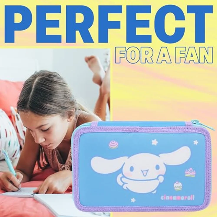 Hello Kitty Federmäppchen, gefüllt mit Bunt- und Filzstiften, Schule Set, Mehrfarbig Cinnamoroll – Bild 2