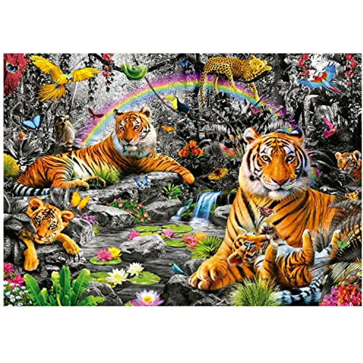 Educa - Puzzle 1500 Teile "Tiger im Dschungel", Tierpuzzle für Erwachsene und Kinder ab 14 Jahren, FSC-zertifiziert, 85 x 60 cm – Bild 2