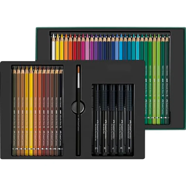 Faber-Castell Geschenkset Albrecht Dürer & Pitt Artist Pen, 46-teilig, Aquarellstifte und Tuschestifte für Einsteiger und Profis – Bild 2