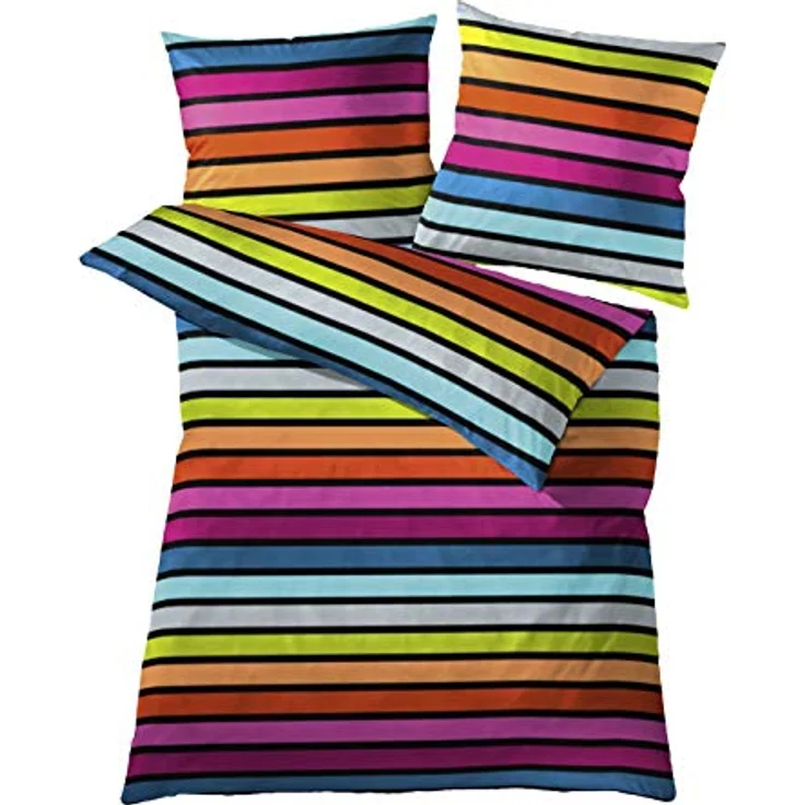 Kleine Wolke 6109148952 Bettwäsche Rimini, 135 x 200 cm, Farbe Multicolor