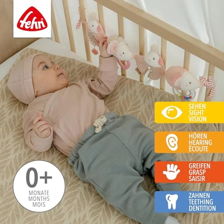 Fehn Kinderwagenkette feehnLAND, Spielkette mit Lumineszenzstickerei, ab Geburt, bunt – Bild 2