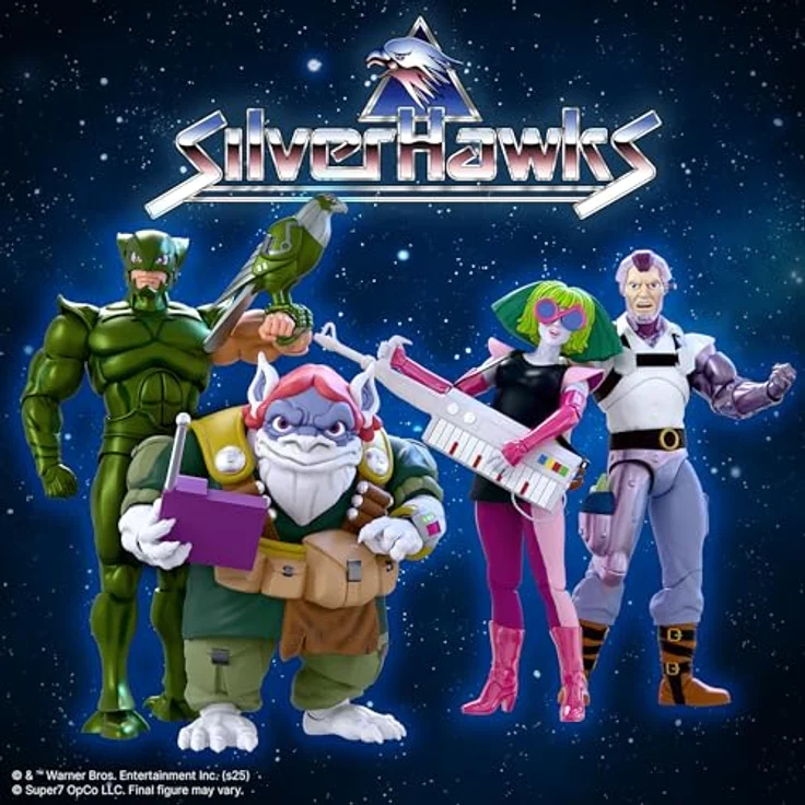 Super7 Silverhawks Flashback Figur, detailreiche Actionfigur in ansprechender Kartonverpackung mit Gelenken für flexible Posen – Bild 5