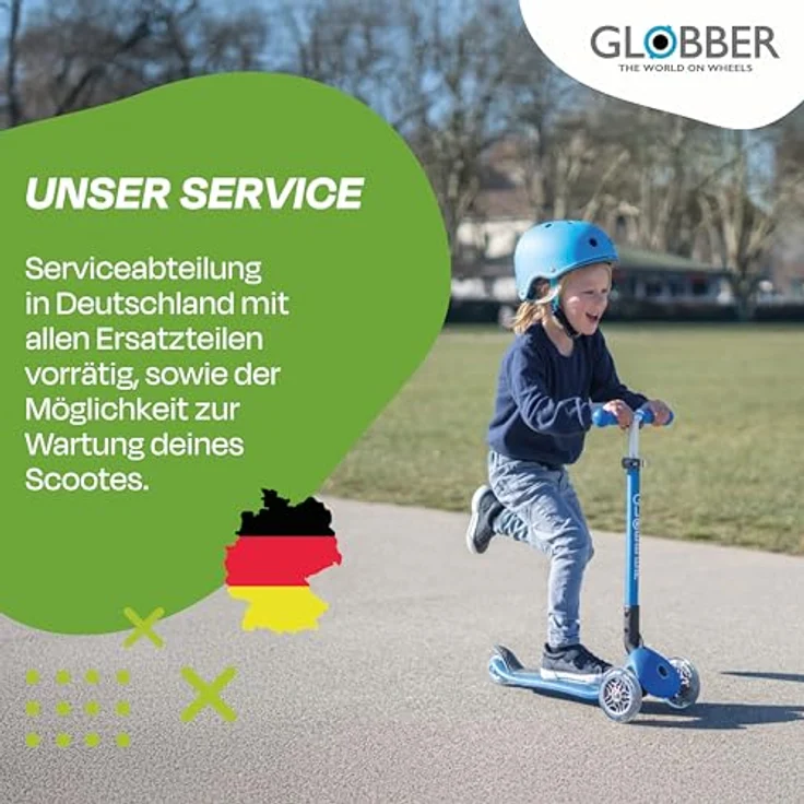 Globber Primo Foldable Plus Light - 3 Wheels Scooter, Lime Grün - Stabiler Kinderroller, leicht zu transportieren – Bild 6