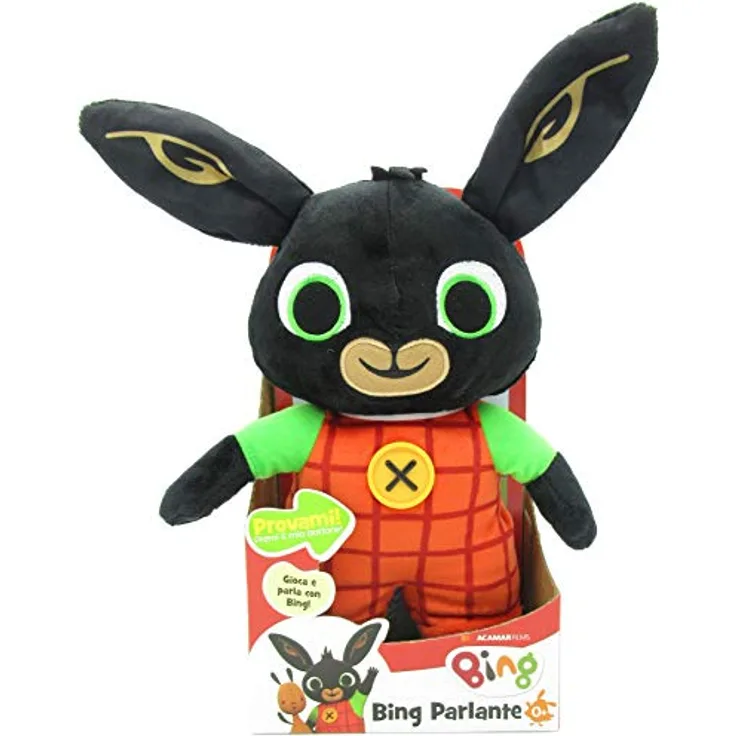 Giochi Preziosi BNG0200 - GP - Bing Plüschtier, interaktiv mit Soundfunktion, 33 cm, aus hochwertigem Plüsch, geeignet ab Geburt