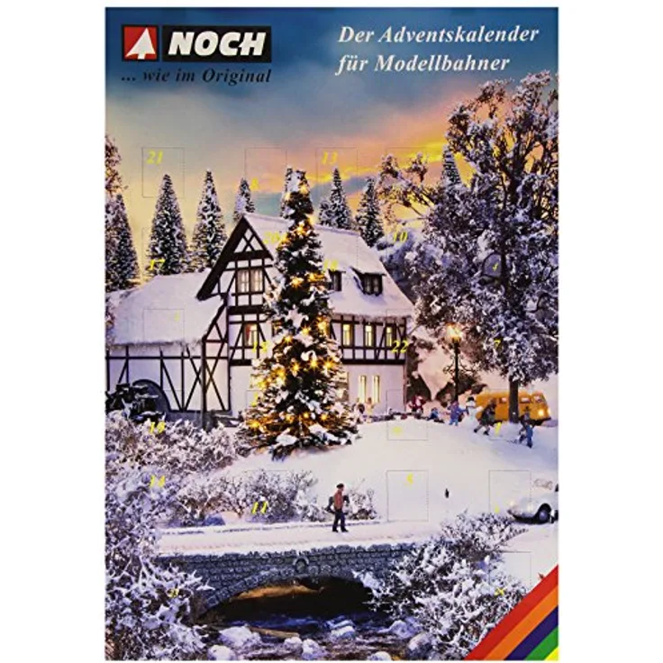 NOCH TT Figuren-Adventskalender, Handkoloriert mit 28 Figuren für Modellbahn Szenen und Dioramen