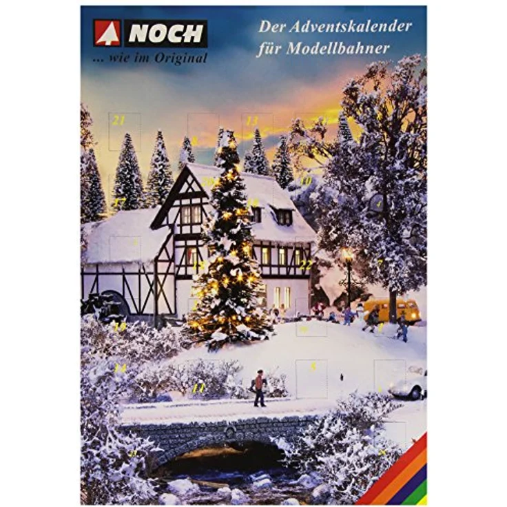 NOCH TT Figuren-Adventskalender, Handkoloriert mit 28 Figuren für Modellbahn Szenen und Dioramen – Bild 1