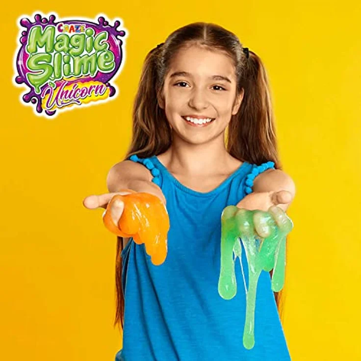 CRAZE Magic Slime Unicorn, Kinderschleim mit Glitter-Effekt und Einhorn-Figur, 110 ml, mehrfarbig – Bild 3