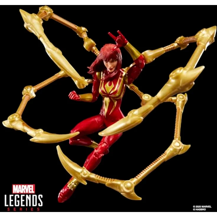 Spiderman Magic: The Gathering Mary Jane Watson (Iron Spider) Sammelfigur, 15 cm mit 7 Accessoires und Foilkarte – Bild 6