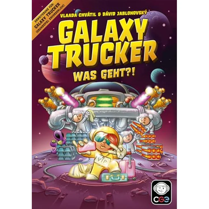 Czech Games Edition Galaxy Trucker: was geht?! - Brettspiel-Erweiterung mit neuen Modulen, für 2-4 Spieler, ab 8 Jahren, Deutsch