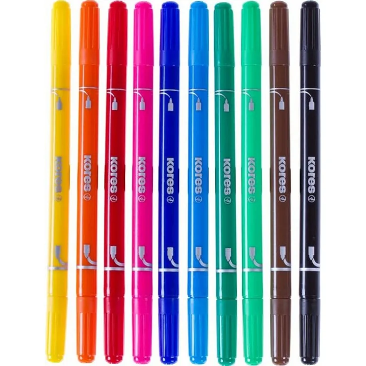 Herlitz Filzstift, 10 intensive und brillante Farben, abwaschbar, kindersicher