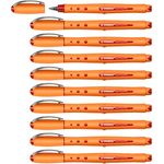 STABILO worker+ Tintenroller, fein, 10er Pack, rot (Grau, Orange, Rot)