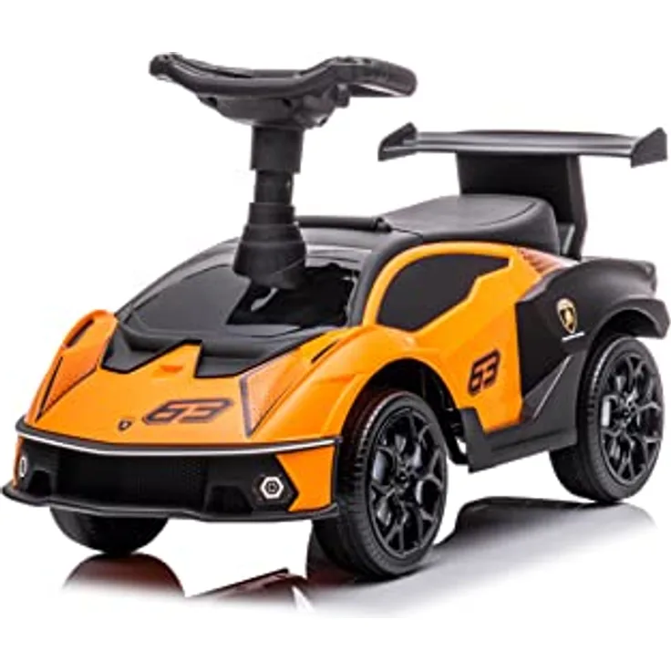 TURBO CHALLENGE - Lamborghini - Lauflernhilfe - 119711 - Freilauf - Orange - Max. 25 kg - Kunststoff - Batterien Nicht enthalten - Kinderspielzeug - Geschenk - Ab 12 Monaten