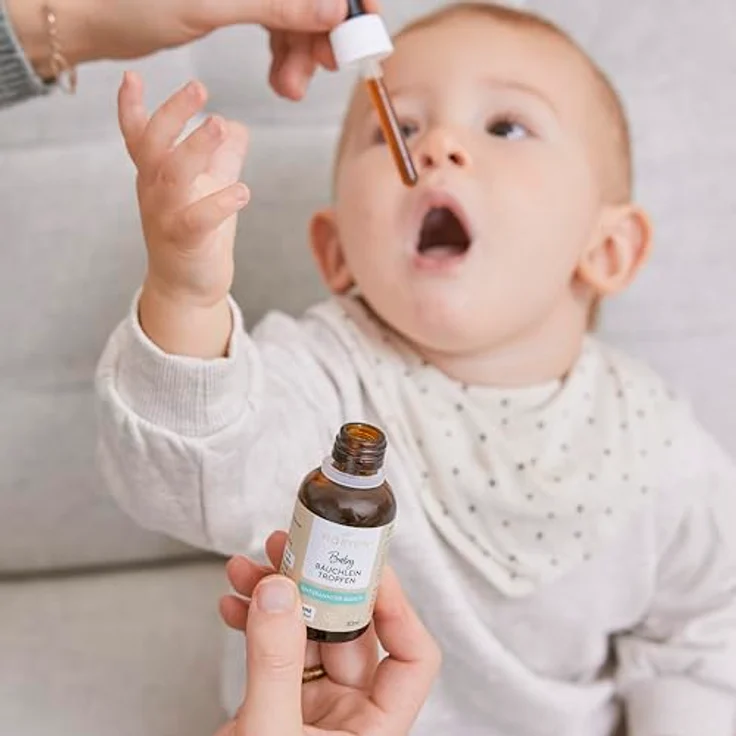 MABYEN Baby Wohlfühl Set, Zahnungsgel, Bäuchleintropfen und Träumchentropfen, vegan und alkoholfrei, inklusive ÖKO-TEX zertifiziertem Beutel – Bild 5