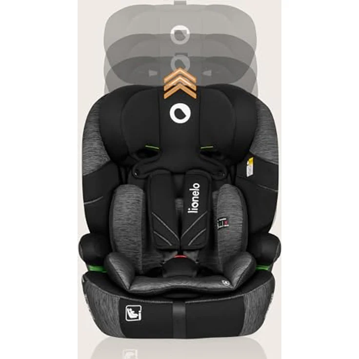 lionelo Autokindersitz LEVI ONE I-SIZE, i-Size R129 / Memory Foam / Dri-Seat, ab 12 Monaten, bis 12 Jahren, 9,00 kg - 36,00 kg (Set) – Bild 7