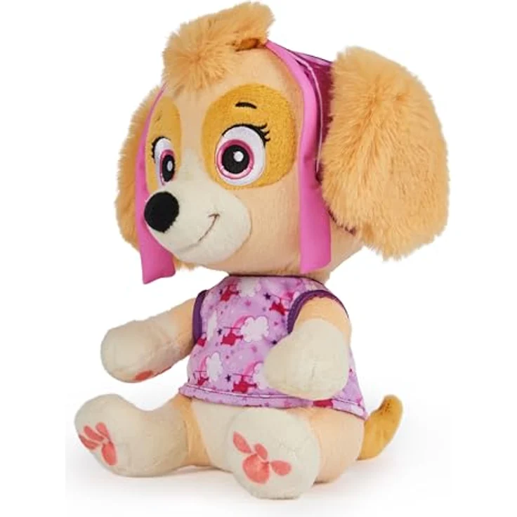 Spin Master SPIN Psi Patrol Kuscheliger Schläfer Skye 6070311, Plüschtier mit umwandelbarer Piloten-Uniform und Schlafanzug – Bild 3