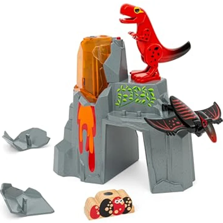 Brio Dinosaur Erupting Volcano, Spielset mit Ausbruchsfunktion und T-Rex-Figur für BRIO World – Bild 12