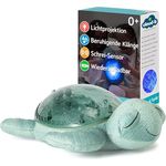 Cloud b Ocean Projektor Nachtlicht mit 2 weißen Geräuschen und 2 Soothing-Sounds, wiederaufladbar, verstellbare Einstellungen und automatische Abschaltung, Cry Sensor, Eco Tranquil Turtle – Grün