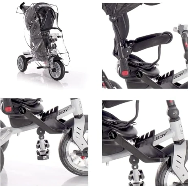 Lorelli Tricycle Speedy, Dreirad mit Luftreifen, drehbarem Sitz, Musik und Licht, grün – Bild 4