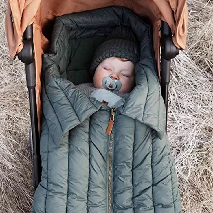 Elodie Details Universeller Fußsack für Kinderwagen, recyceltes Material, wasserabweisend, Minesota Green – Bild 4