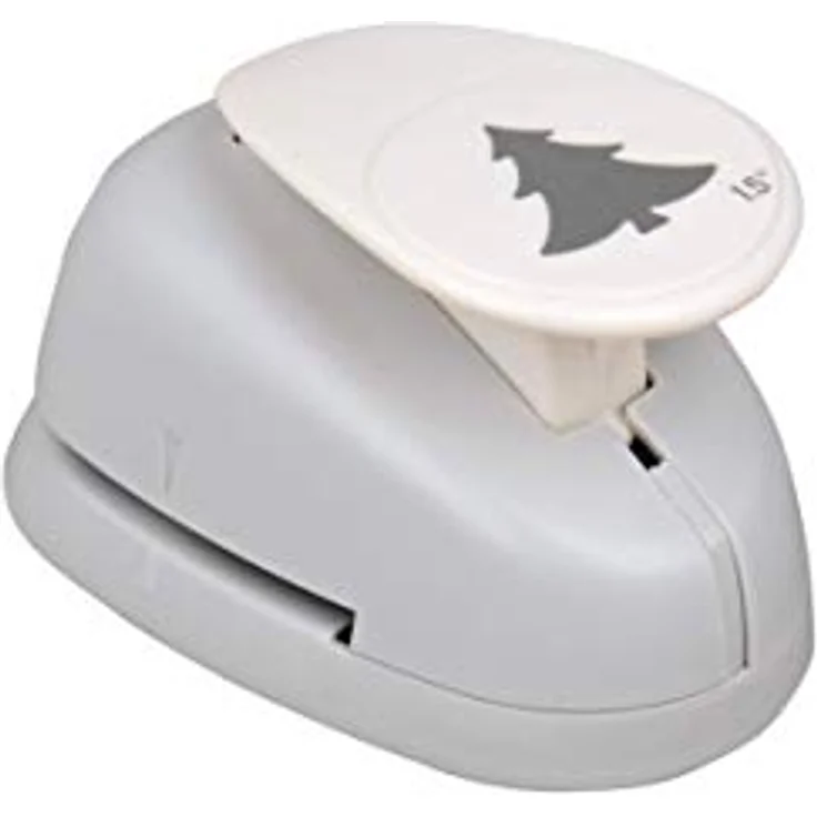 Rayher Hobby 69010000 Motivstanzer Tannenbaum, ø 3,81 cm- 1,5 Zoll, inkl. Auffangbehälter und transparenter Sicherheitsabdeckung, für Papier/Karton bis zu 200g/m², von Rayher – Bild 2