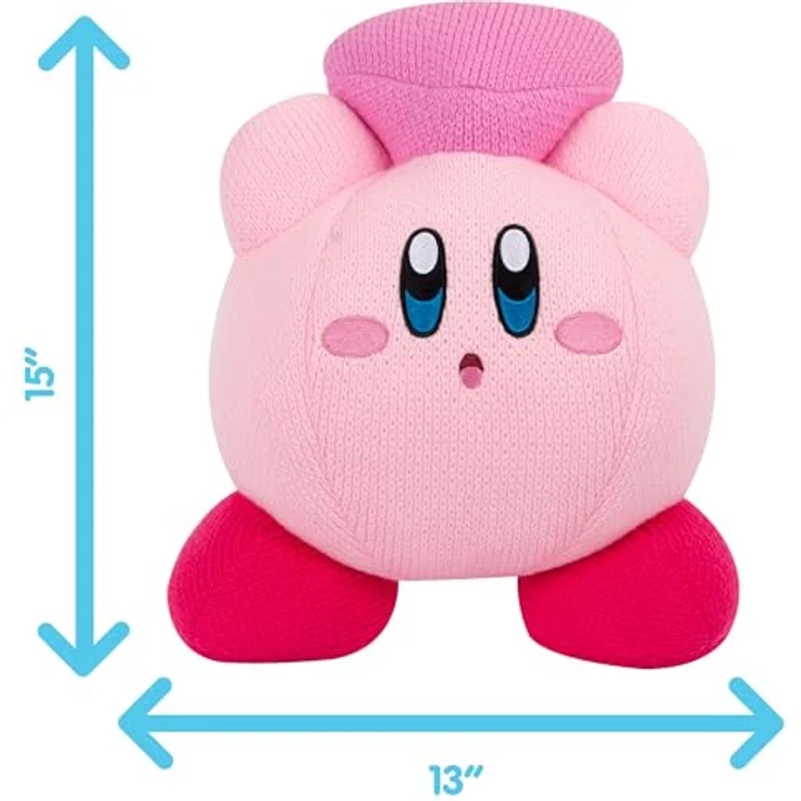 Tomy Kirby Nuiguru-Knit Plüschfigur, Kirby Friend Heart Mega 39 cm, handgefertigt im Kawaii-Stil – Bild 2