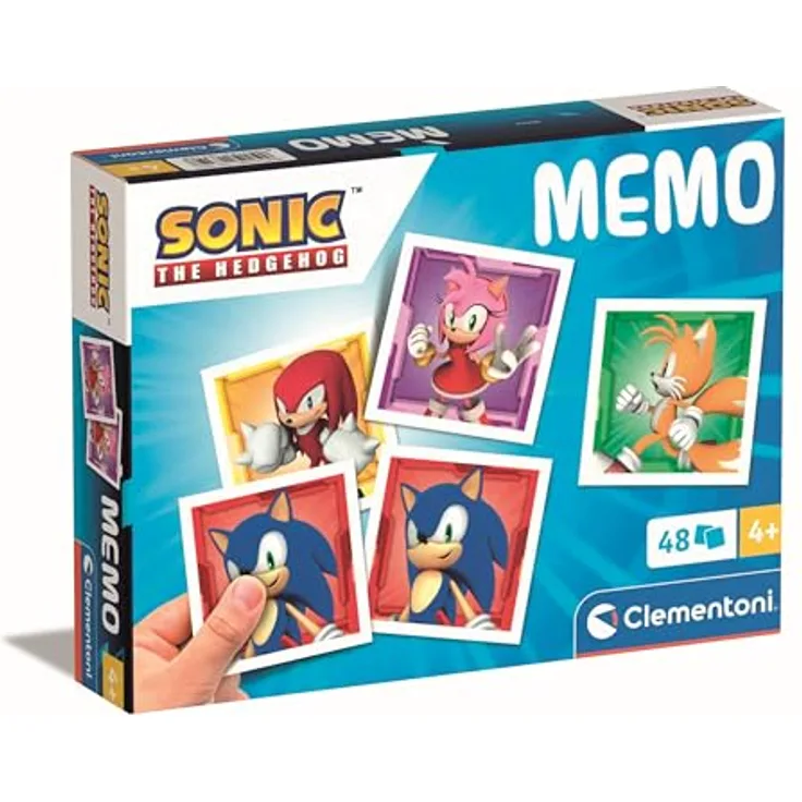 Clementoni Sonic 18312, Memory-Spiel mit Schutzabdeckung für Tablet