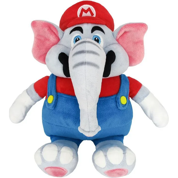 Super Mario Elephant Kuscheltier - Offiziell lizenziertes Merchandise, Polyester, ca. 27 cm