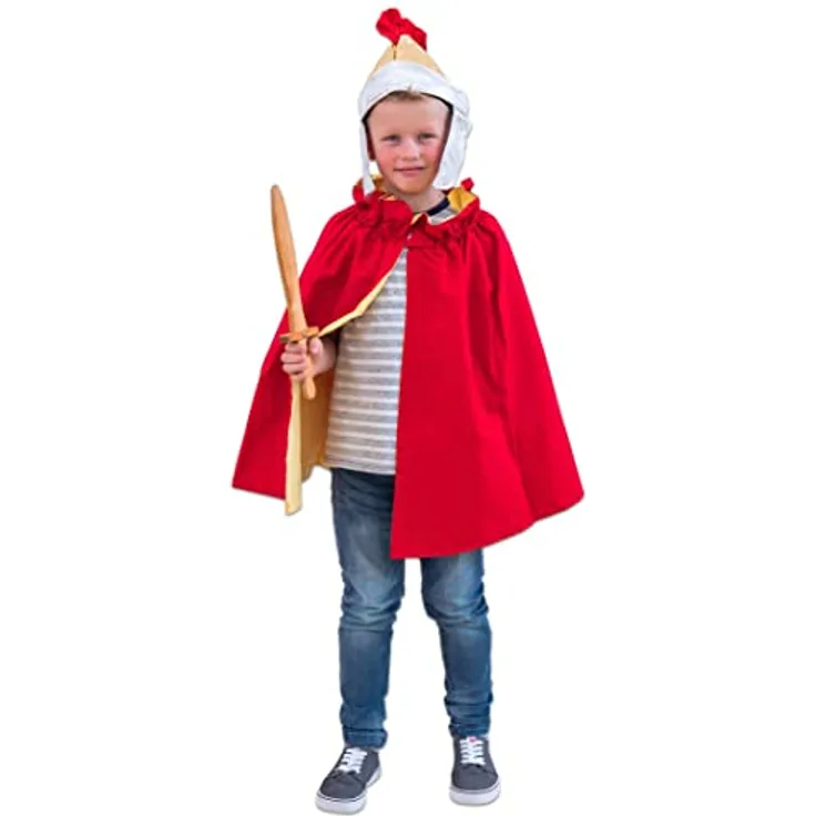 Betzold St. Martins-Mantel, teilbar, 100% Baumwolle, waschbar, Rot-Gelb, für Kinder 3-7 Jahre