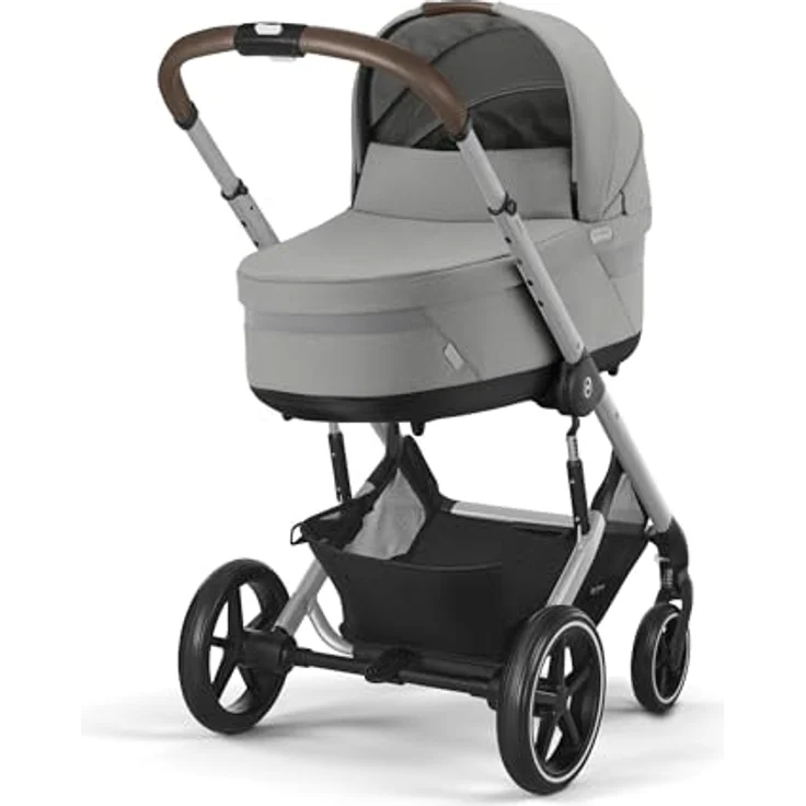 Cybex Gold PU1 Cot S Lux Kinderwagen, Steingrau, mit gemütlichem Innenraum und weicher Matratze – Bild 5