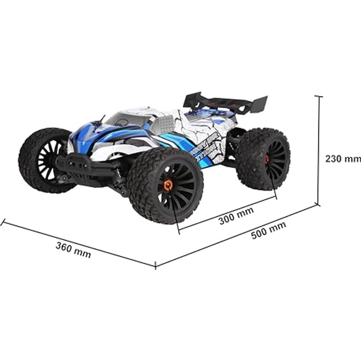 DF Models Z-10 Competition Truggy BR Brushed RTR, 1:10XL Ferngesteuertes Auto mit 40 km/h, inkl. 7,2V Akku und USB-Ladekabel – Bild 4