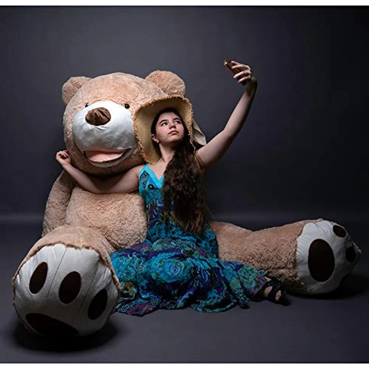 TE-Trend XXL Teddybär Big Teddy Bear Riesen Kuscheltier Plüschbär 260 cm Hellbraun Braun – Bild 4