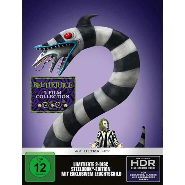 Universal Pictures Beetlejuice (2 Movie Limited Collector's Edition) Ultra HD Blu-ray & Blu-ray im Steelbook - Sammleredition mit Kultcharakter – Bild 2