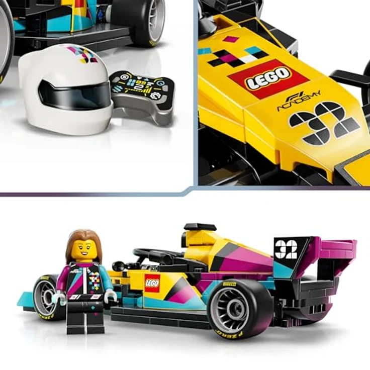 LEGO Speed Champions F1 Academy Rennwagen, Spielzeug Modellauto mit Formel 1 Rennfahrerin Minifigur, detailgetreues Modell für Kinder ab 10 Jahren, Set-Nr. 77258 – Bild 4