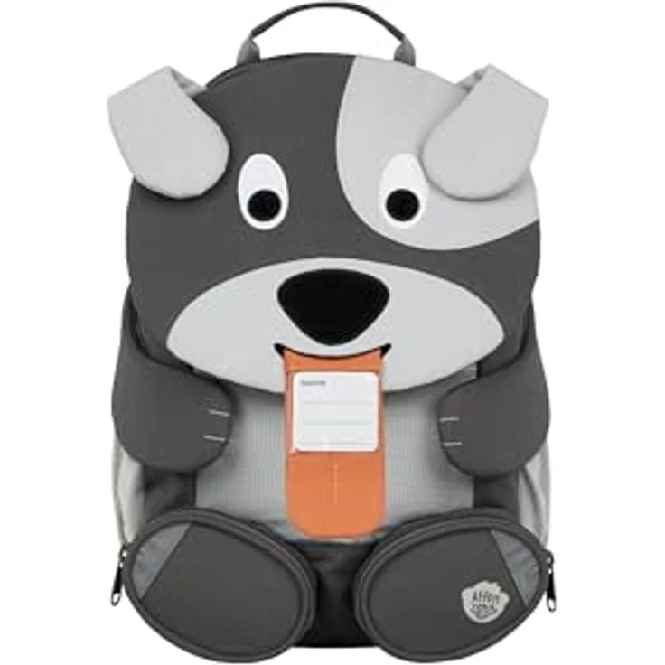 Affenzahn Grosser Freund Kindergartenrucksack 31 cm, grau, mit Trinkflaschenfach und Umweltzeichen Grünen Knopf – Bild 5